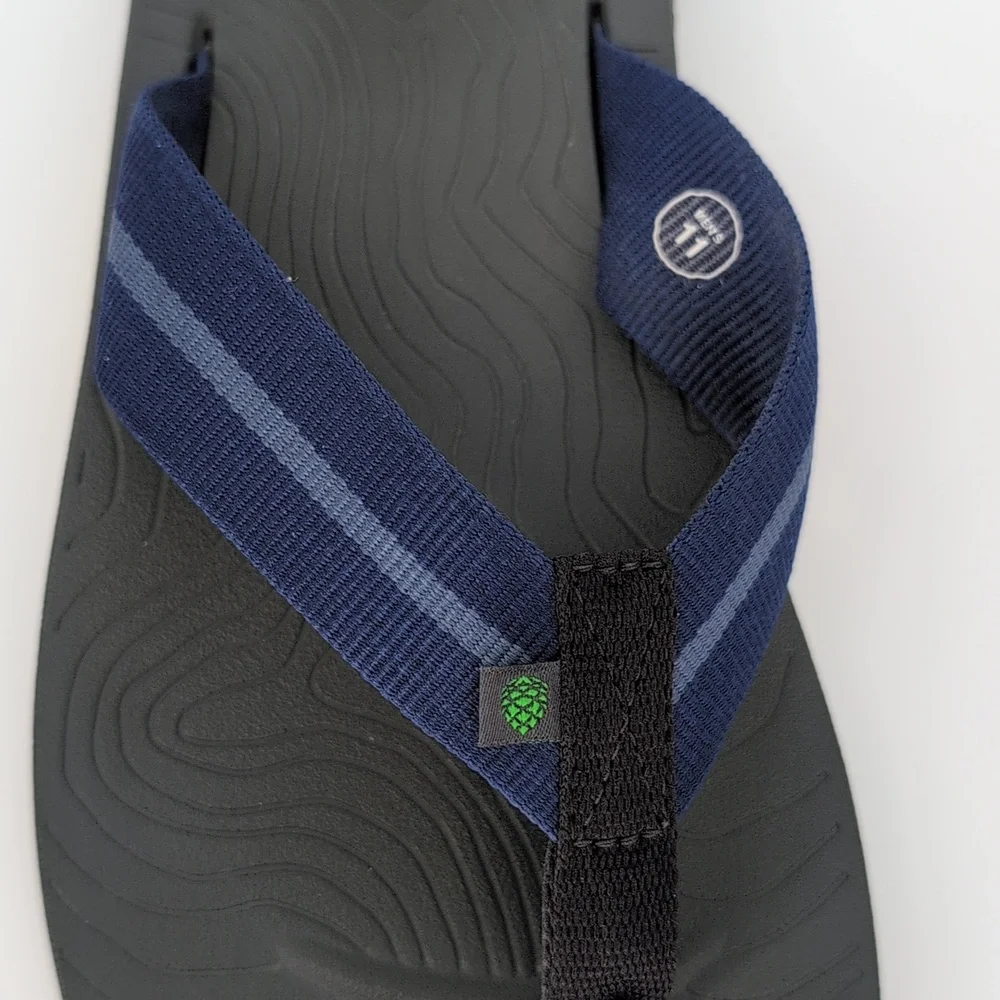 Stio Flip Flop Thong Sandals | Men's Size 11 | Black Navy Blue Rubber Summer